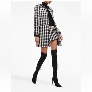 alice + olivia tweed blazer